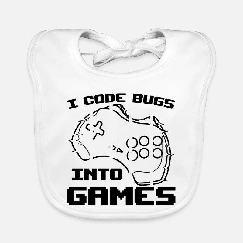 Video Game Programmer Organic Baby Bibs