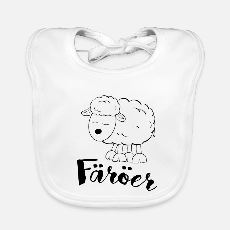 Färöer Schaf - Baby Bio-Lätzchen - Weiß