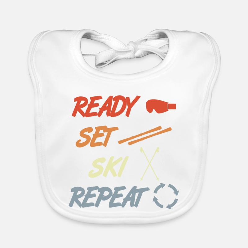 Ready Set Ski Repeat Baby Bio-Lätzchen
