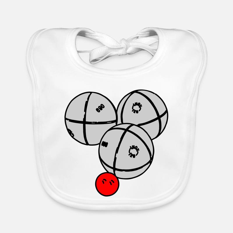 Petanque Kugeln Baby Bio-Lätzchen