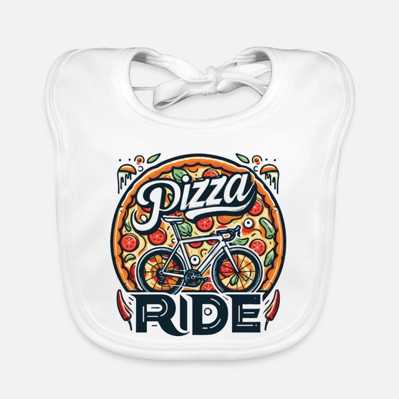 Conception de balade à vélo pizza Bavoir bio Bébé