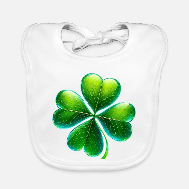 Trèfle à quatre feuilles Bavoir bio Bébé