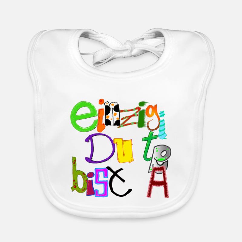 Einzigartig du bist Baby Bio-Lätzchen