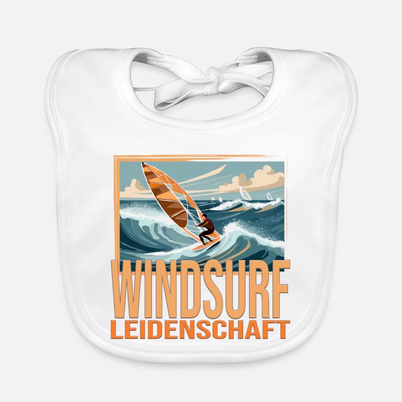Windsurf Leidenschaft Baby Bio-Lätzchen