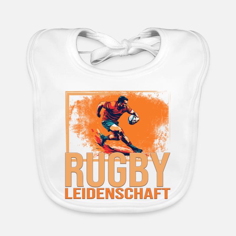 Rugby Leidenschaft Baby Bio-Lätzchen