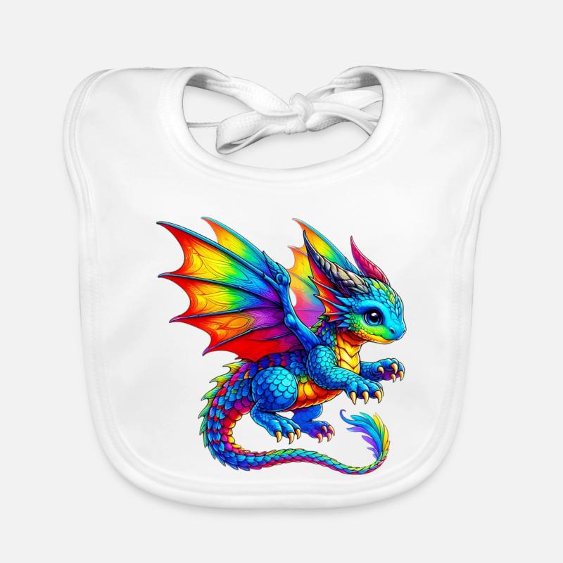 Dragon - Bavoir bio Bébé - blanc