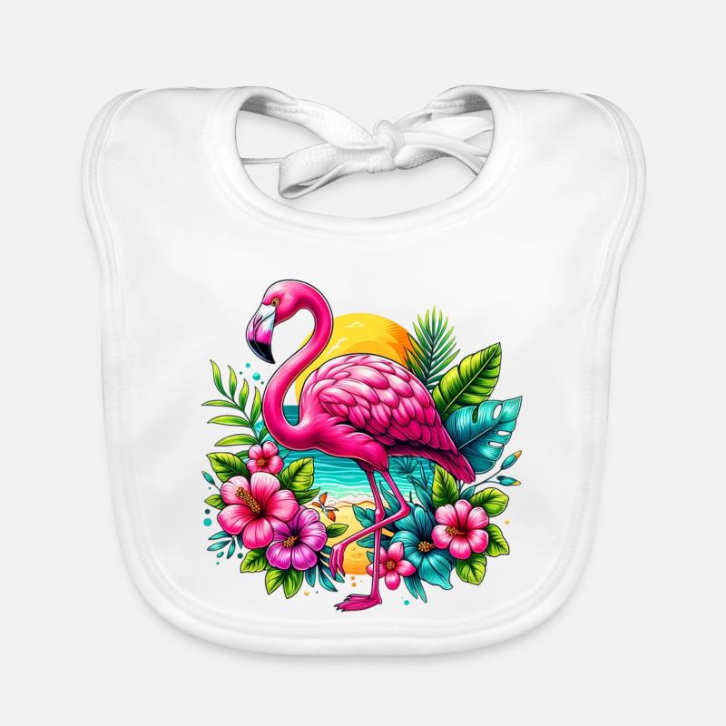 Flamant Bavoir bio Bébé
