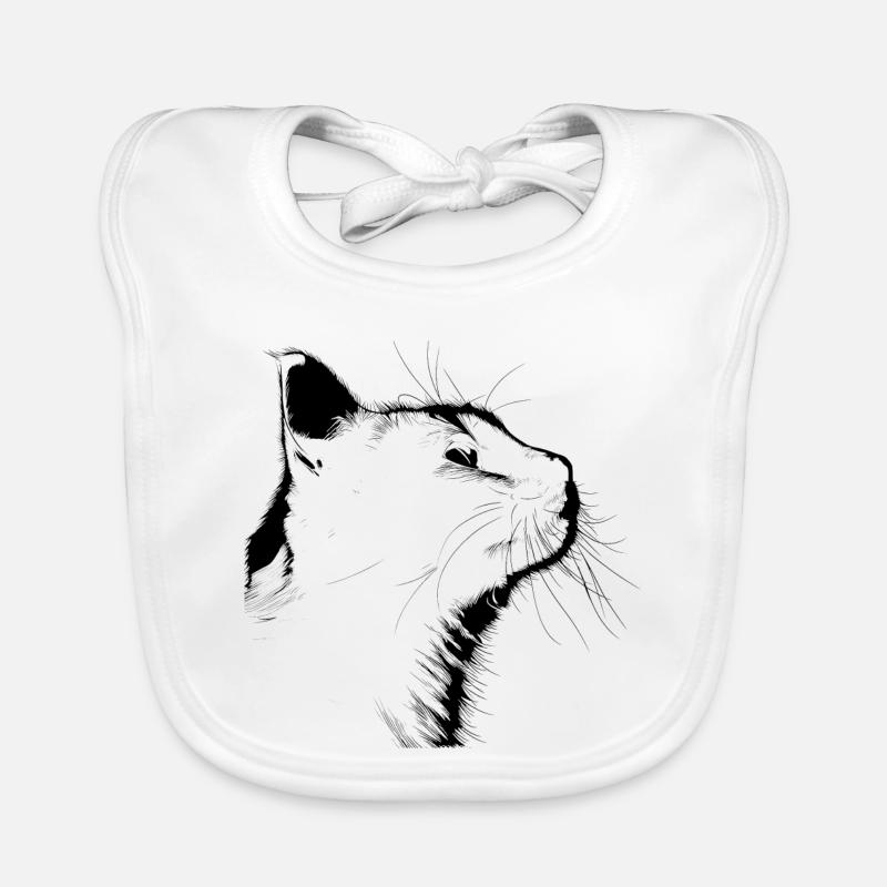 Katze Silhouette Baby Bio-Lätzchen