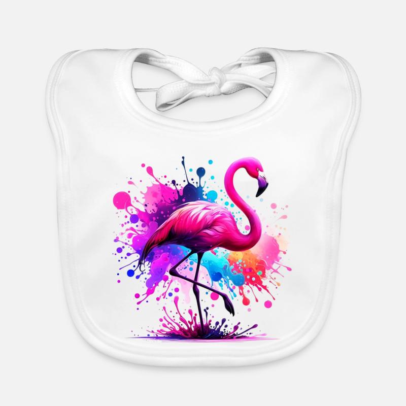 Flamant Bavoir bio Bébé