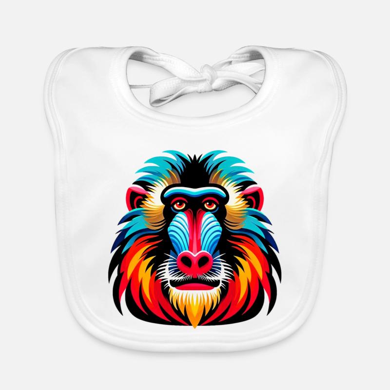 Mandrill-Affe Baby Bio-Lätzchen