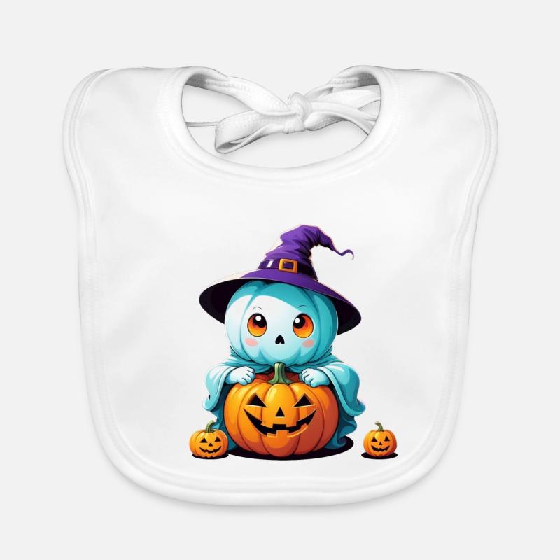Witch Ghost Organic Baby Bibs