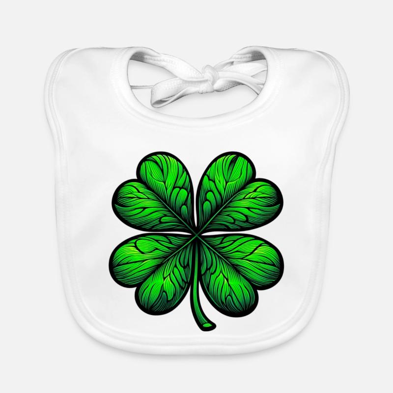 Four-leaf clover Organic Baby Bibs