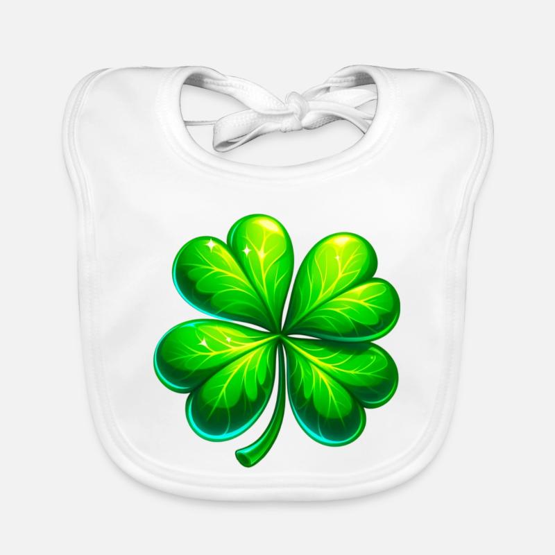 Four-leaf clover Organic Baby Bibs