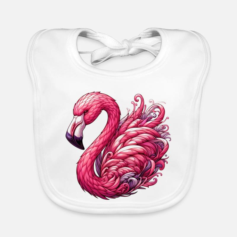 Flamant Bavoir bio Bébé