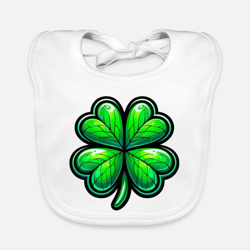 Four-leaf clover Organic Baby Bibs
