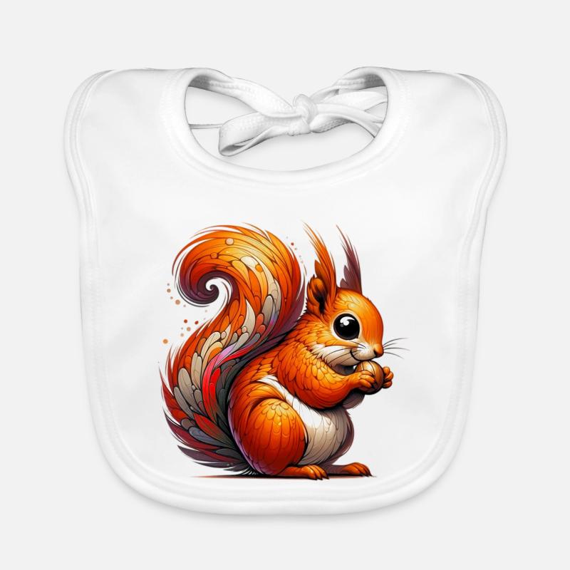 Écureuil Bavoir bio Bébé