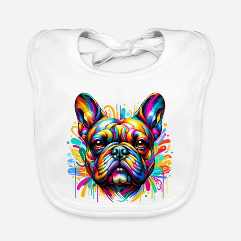 Bouledogue français Chien Bavoir bio Bébé