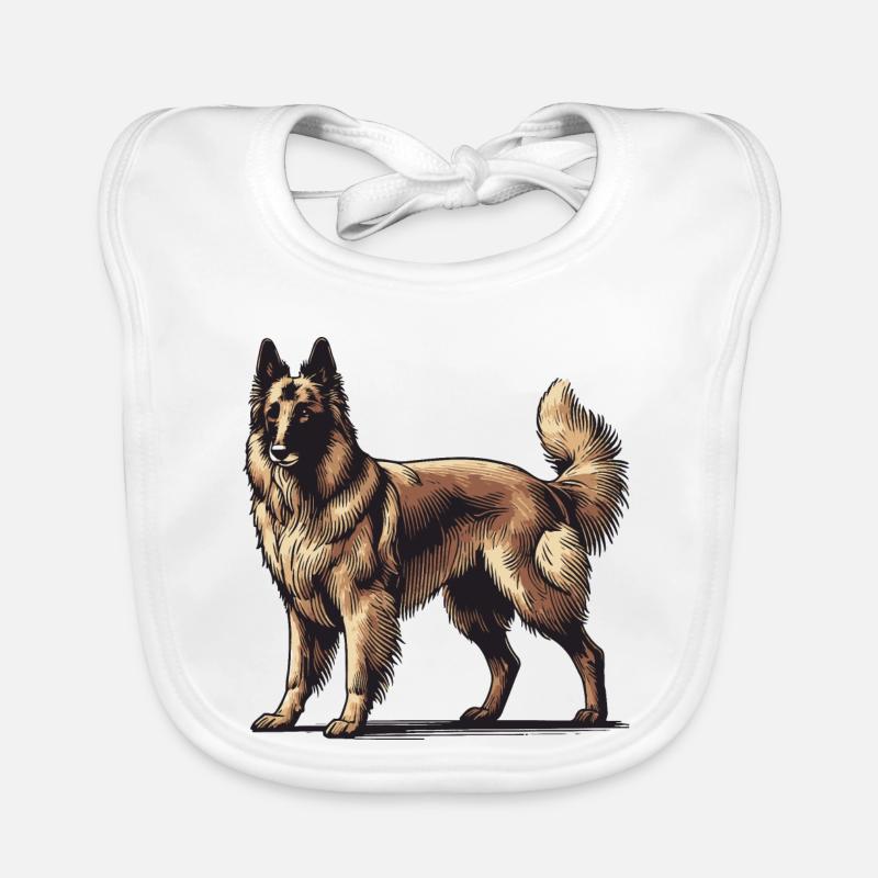Chien de berger Bavoir bio Bébé