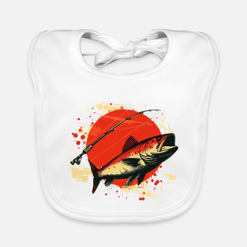 Graphique de pêche Bavoir bio Bébé