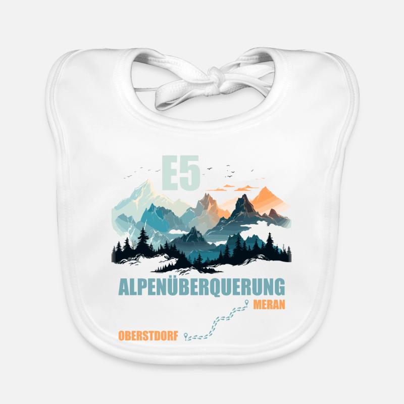 E5 Alpenüberquerung Baby Bio-Lätzchen