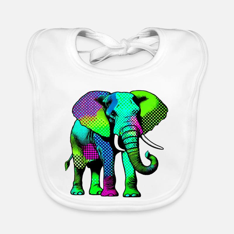 Éléphant Bavoir bio Bébé