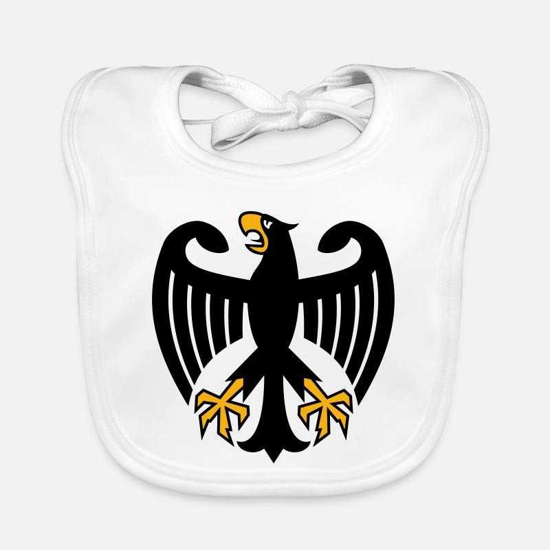 Bundesadler Deutschland Adler Wappen - Baby Bio-Lätzchen - Weiß