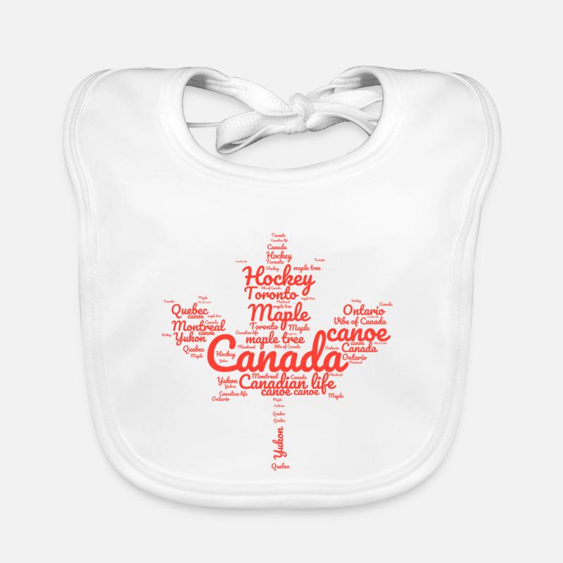 Le Canada dans un nuage de mots Bavoir bio Bébé