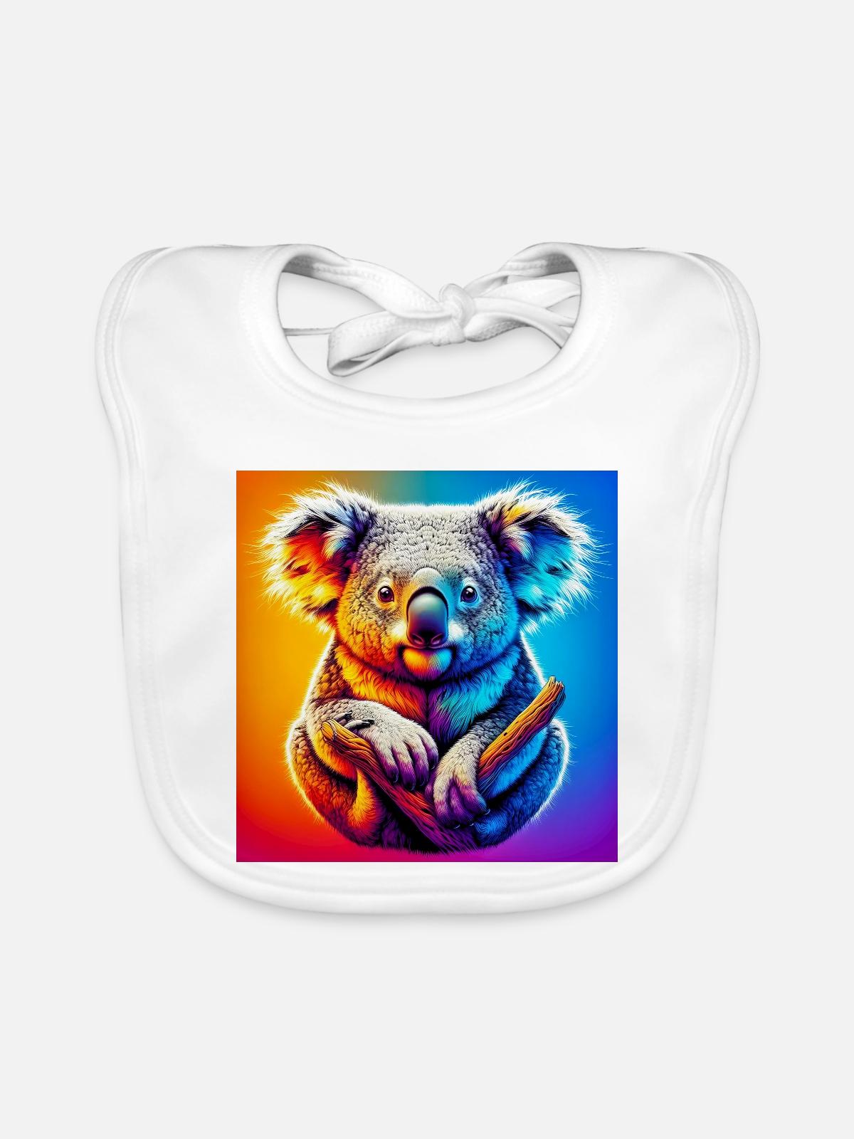 Koala - Baby Bio-Lätzchen - Weiß - Vorne