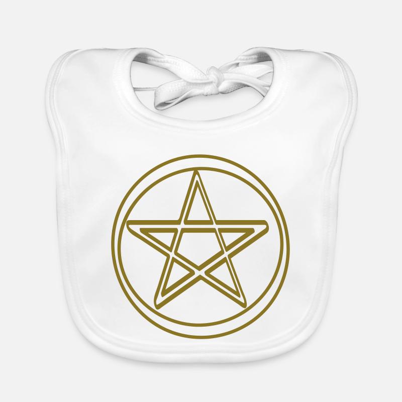 Pentacle Ligne Art Symbole 2 Bavoir bio Bébé