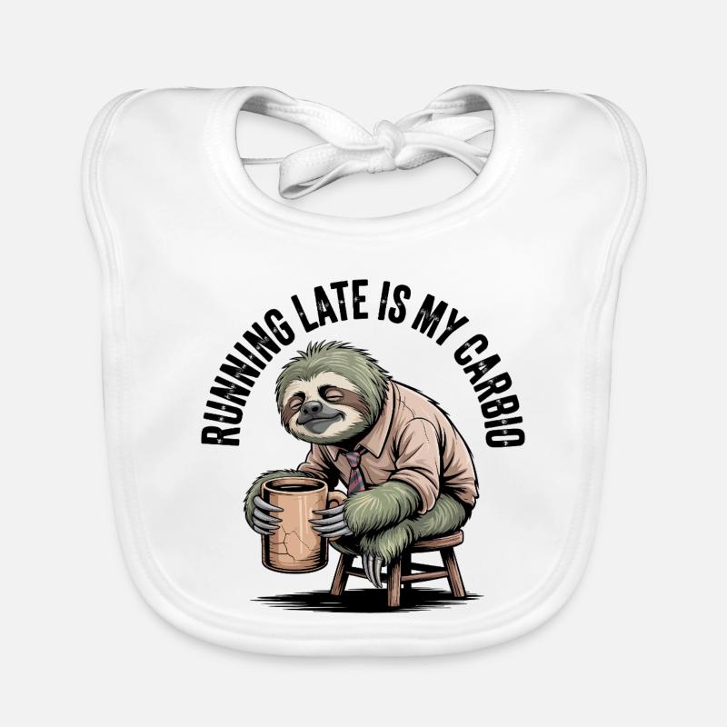 Running Late Is My Cardio Sloth Bavoir bio Bébé