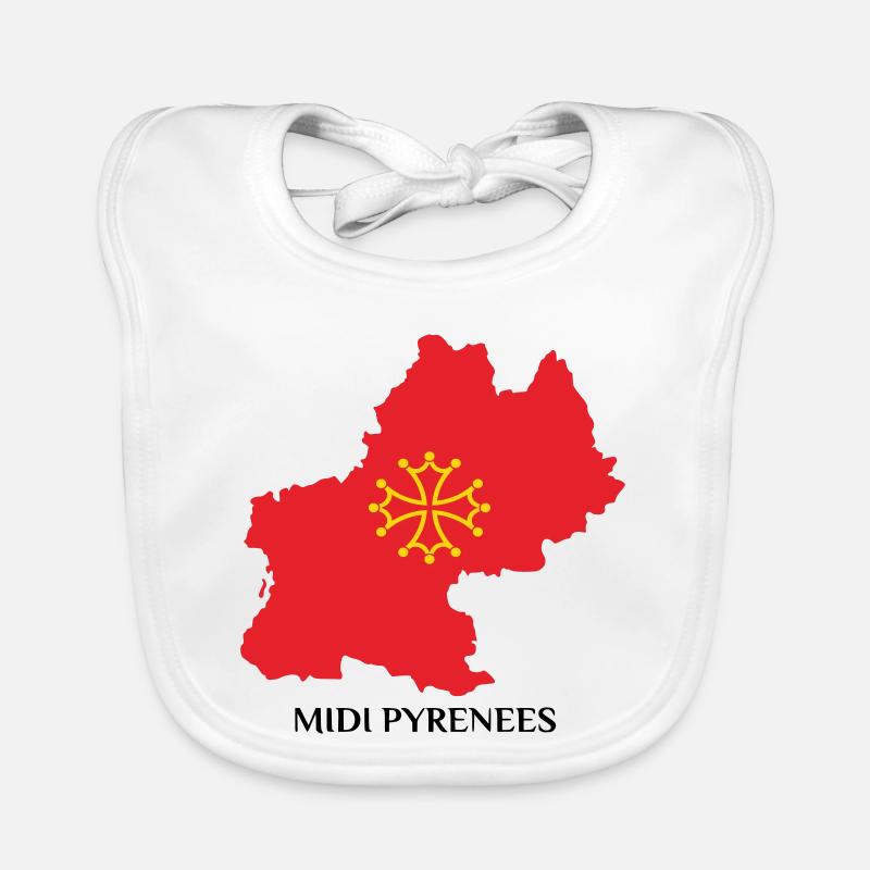 Carte du midi-pyrénée Bavoir bio Bébé