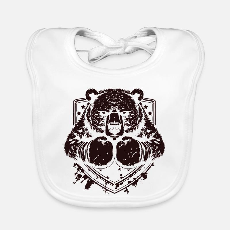 Bear Boxer Organic Baby Bibs