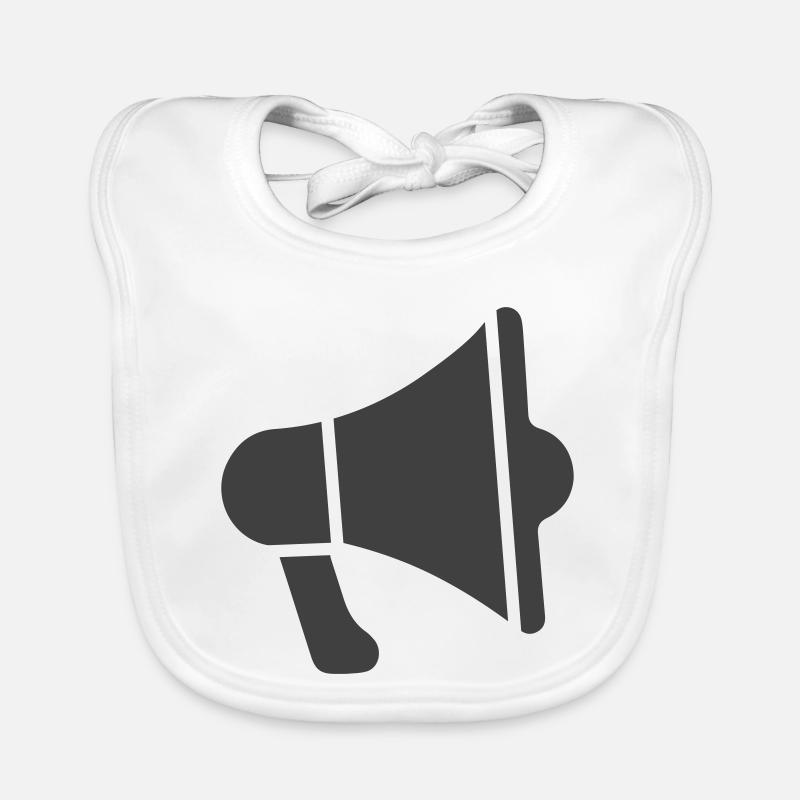 Megaphone Icon Organic Baby Bibs