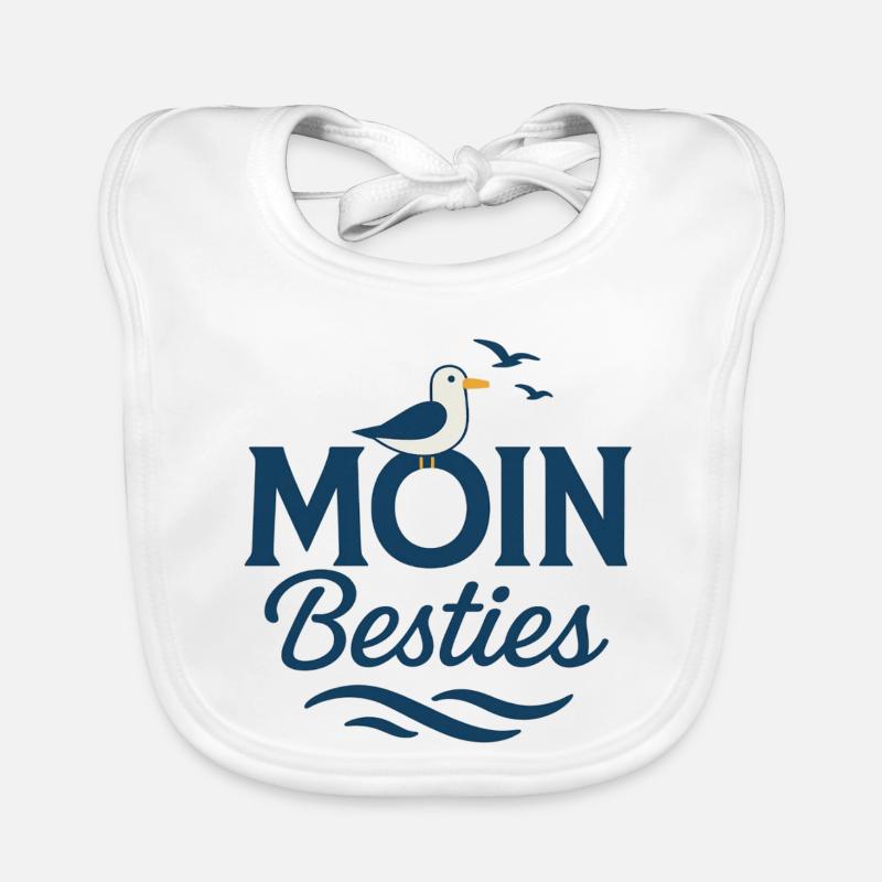Moin Besties Meergruß Baby Bio-Lätzchen