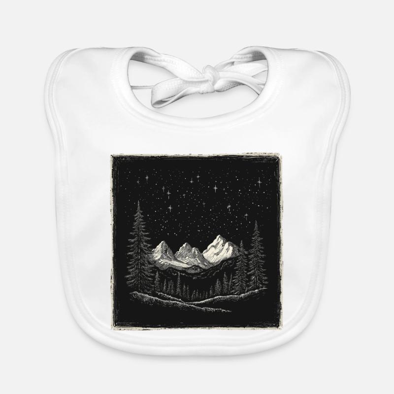 Wald Berge Vintage Baby Bio-Lätzchen