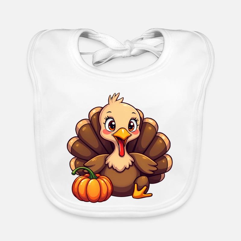 Bébé dinde de Thanksgiving Bavoir bio Bébé