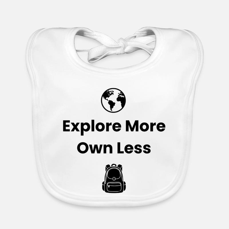 Explorez plus, possédez moins – Chemise d’aventure Bavoir bio Bébé
