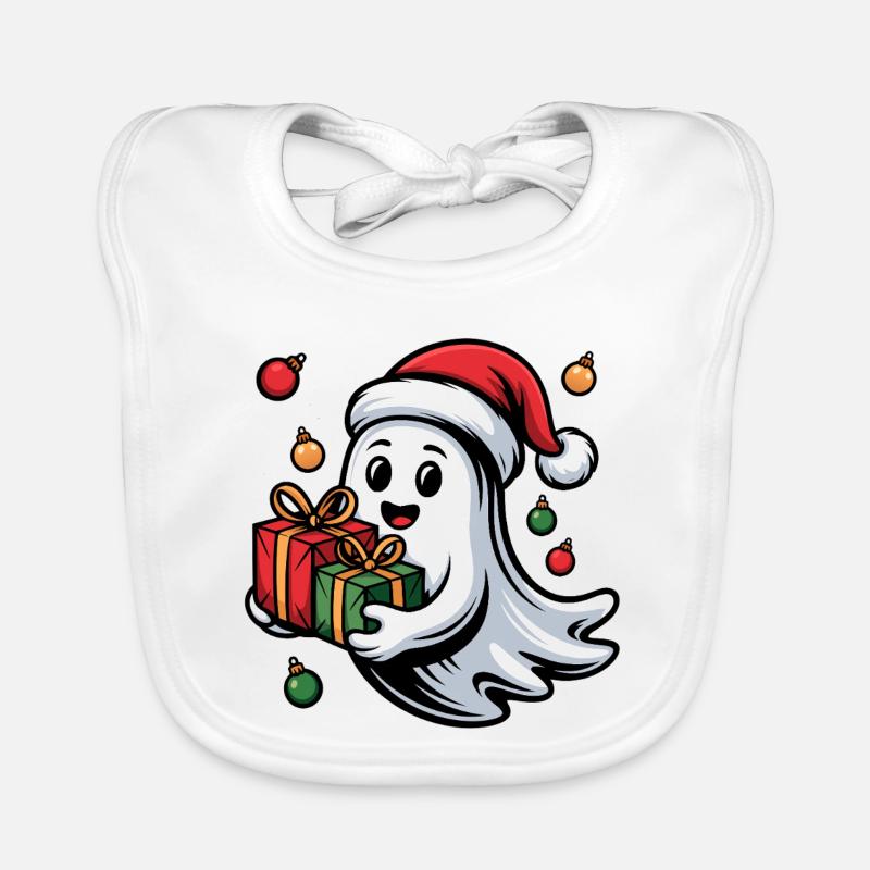 Weihnachtsgeist mit Geschenken Baby Bio-Lätzchen