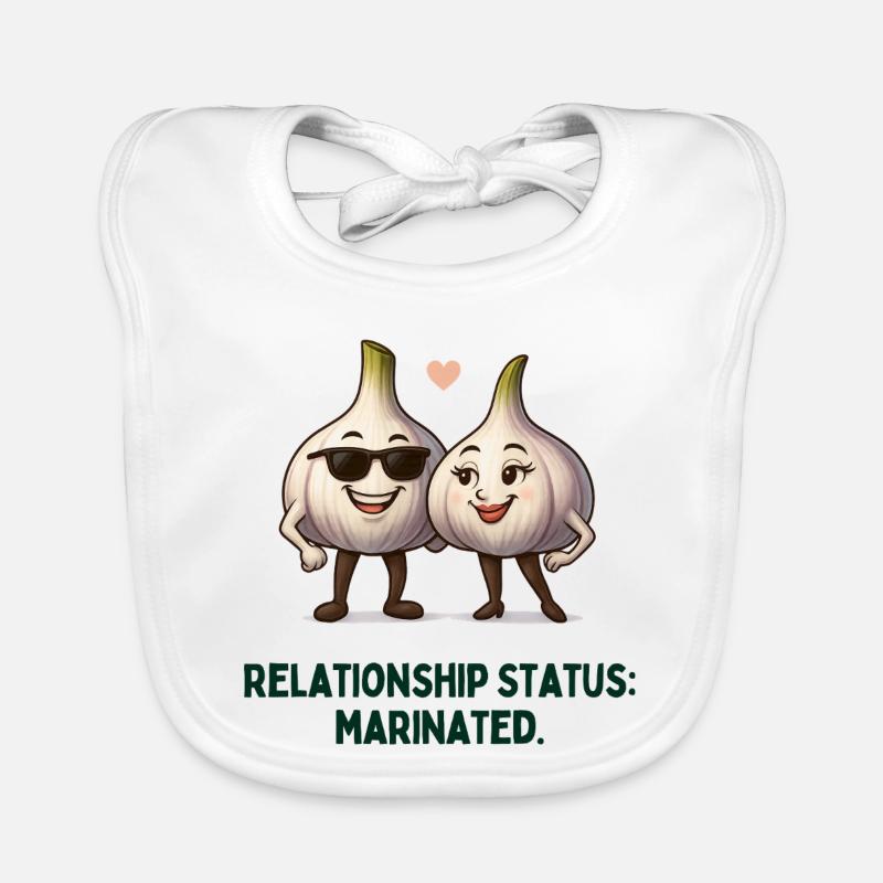 Garlic Relationship Status Marinated Cartoon Organic Baby Bibs