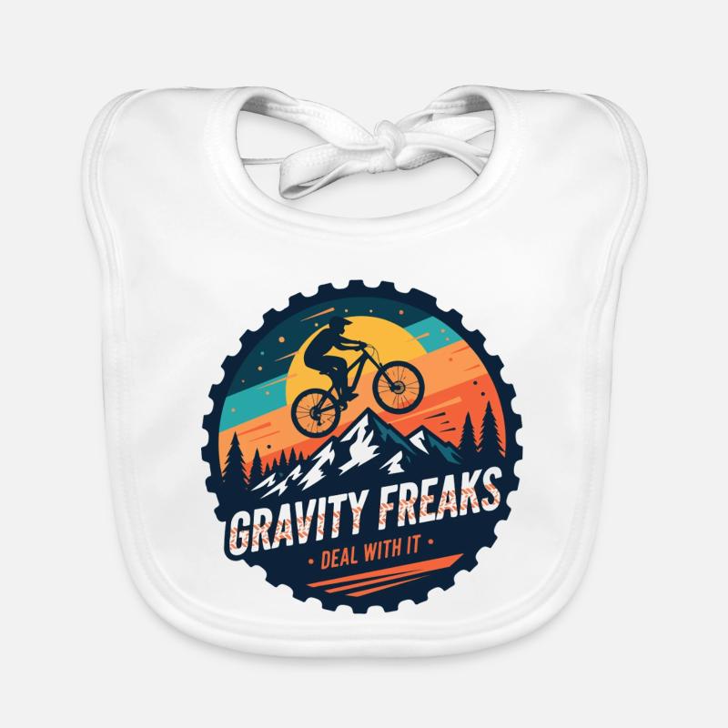 Gravity Freaks MTB Sunset Badge Bavaglino ecologico per neonato