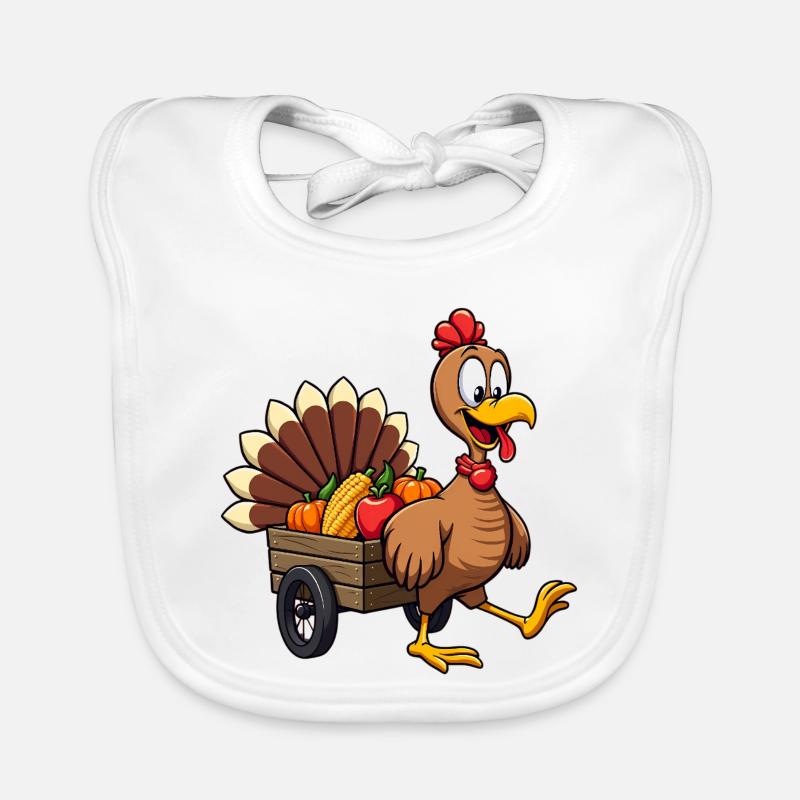 Thanksgiving Drôle Dinde de Thanksgiving Bavoir bio Bébé