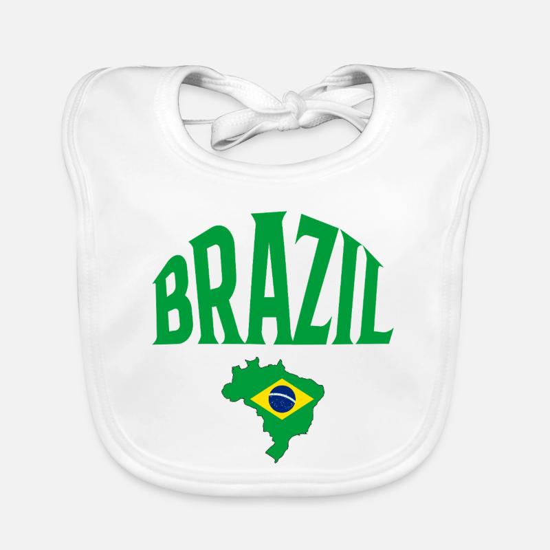 Brésil - Bavoir bio Bébé - blanc