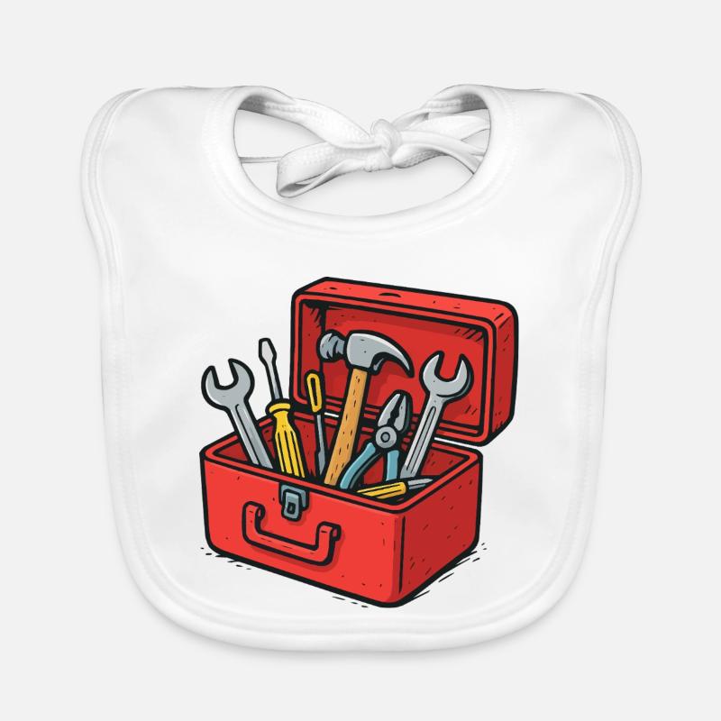 Toolbox Craftsman's Joy Organic Baby Bibs