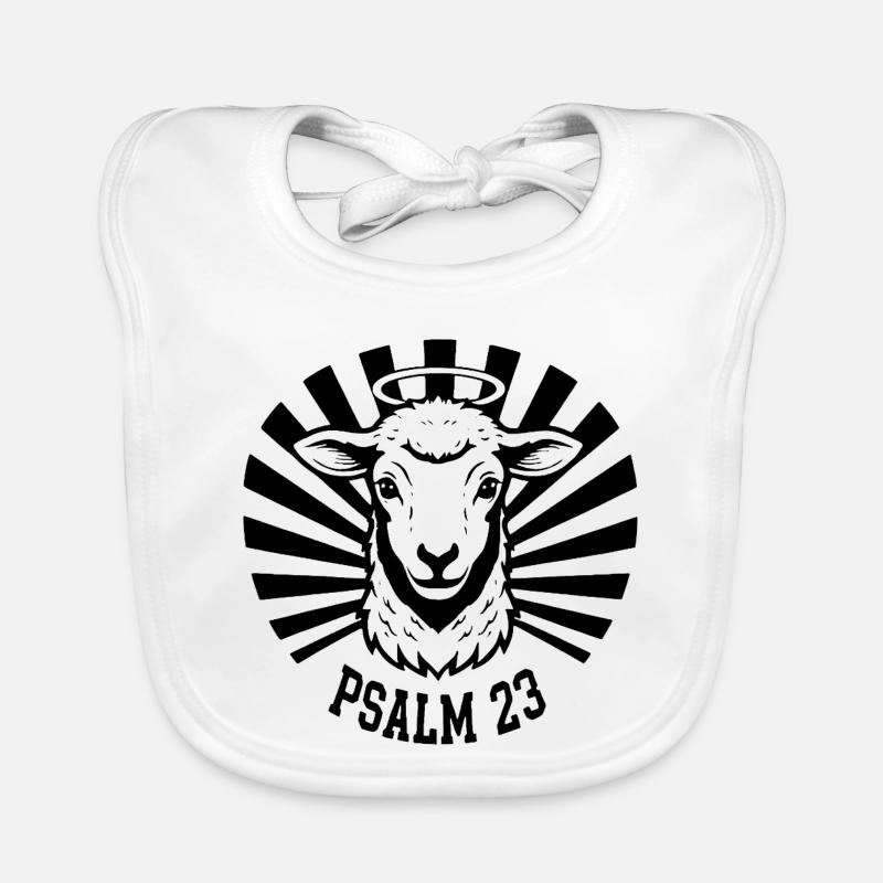 Psalm23-Lamm Baby Bio-Lätzchen