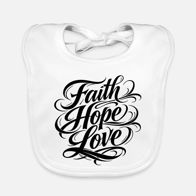 Glaube Hoffnung Liebe Christlich Baby Bio-Lätzchen