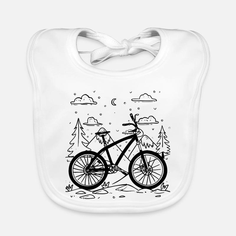 Mountainbiken Comic Stil Baby Bio-Lätzchen
