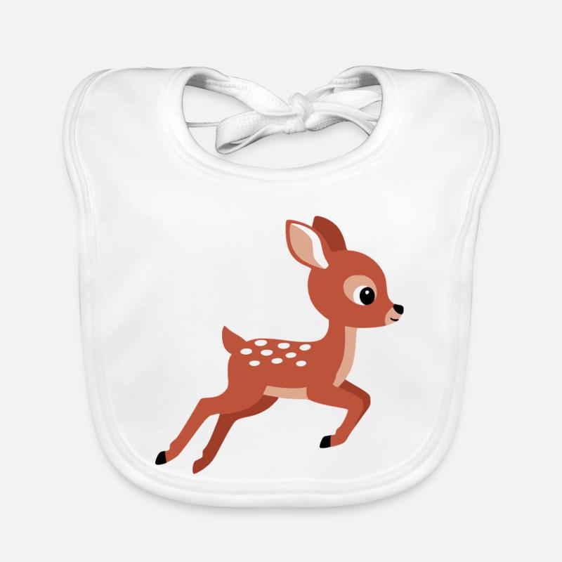 Süßes springendes Rehkitz minimalistischen Stil Baby Bio-Lätzchen