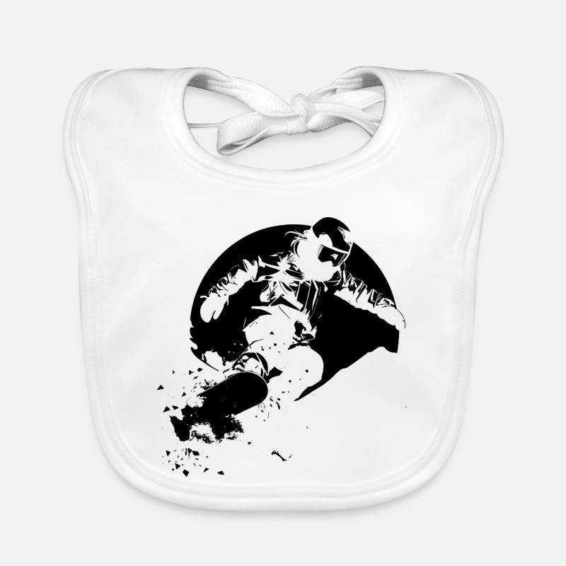 Snowboarders Organic Baby Bibs