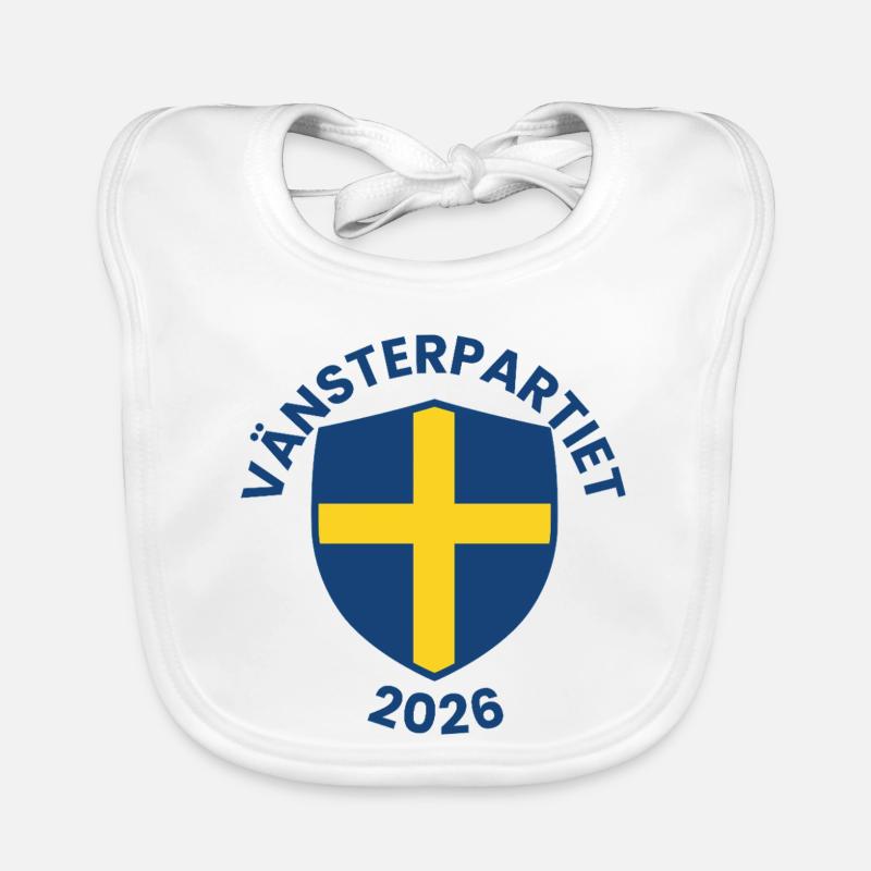 Emblem der Linken Partei 2026 Baby Bio-Lätzchen