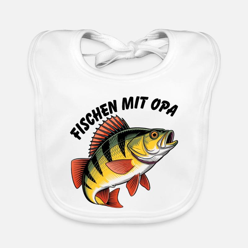 Pêche avec papy Bavoir bio Bébé